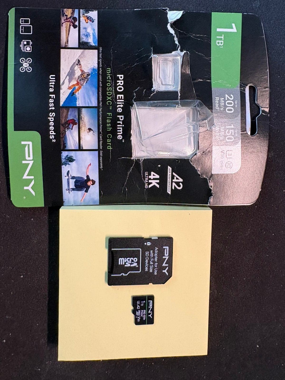 PNY PRO Elite Prime 1TB, TV, Hi-fi & Vidéo, Photo | Cartes mémoire, Enlèvement ou Envoi, Résistant aux aimants, MicroSDXC, PNY