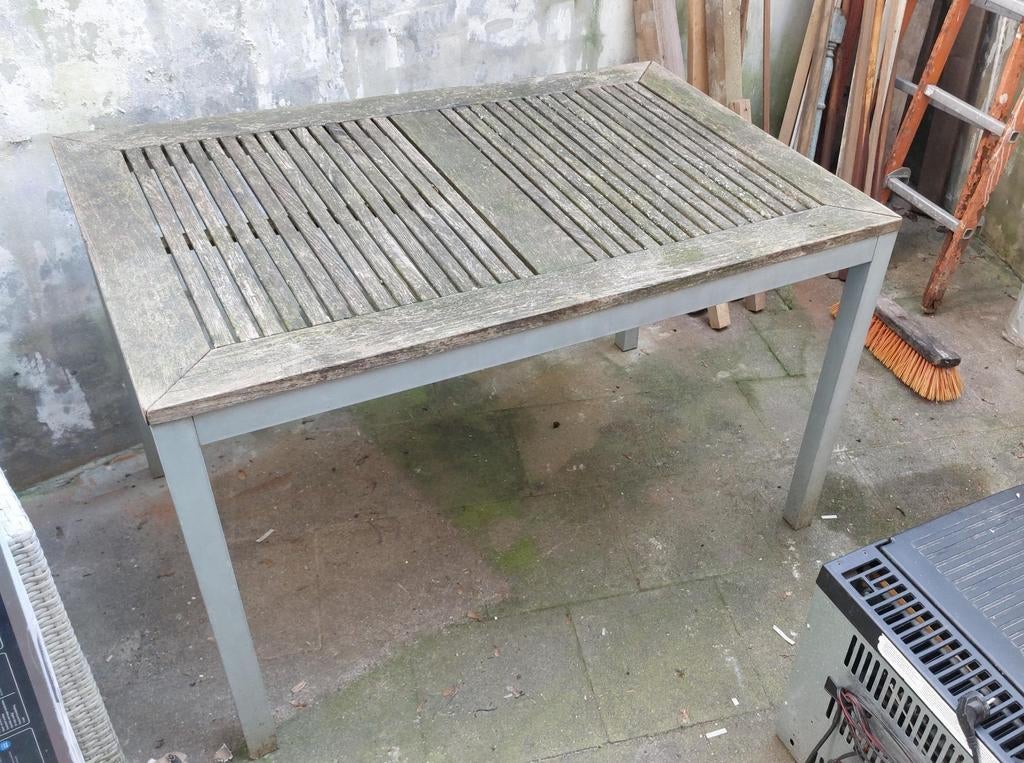 Table de jardin 120 cm  80 cm, Enlèvement, Utilisé, Rectangulaire