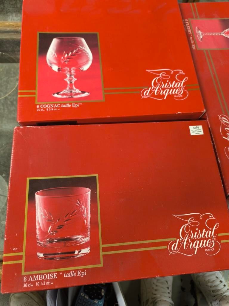 Cristal d'Arques kristallen glazen – Taille Épi – 3 sets, Enlèvement