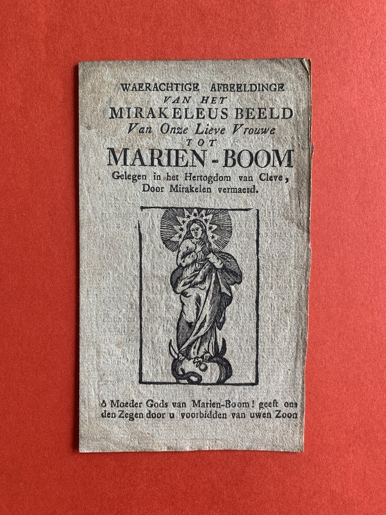 18e eeuw Gravure Marien-Boom Michiel Goesin, Collections, Enlèvement ou Envoi, Utilisé, Carte ou Gravure, Christianisme | Catholique