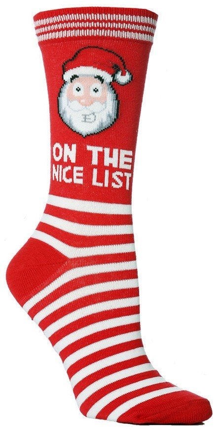 Chaussettes de Noël sur la belle liste 38-45, Enlèvement ou Envoi, Neuf, Rouge, Chaussettes et Chaussettes genoux