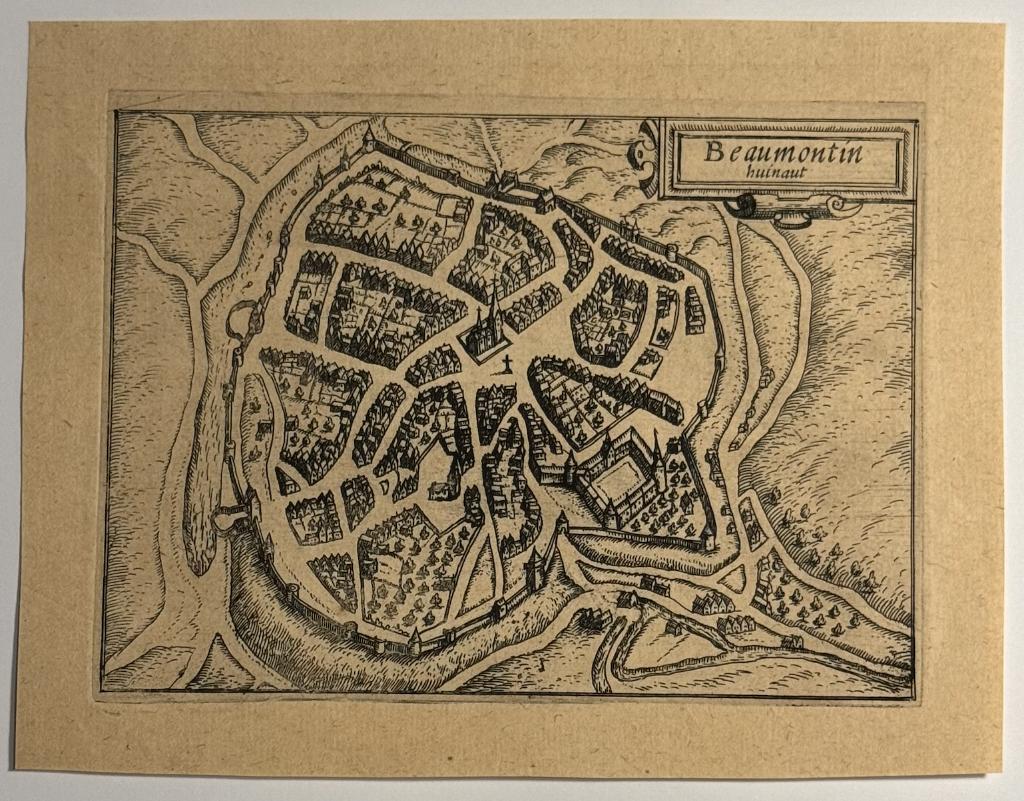 Carte Beaumontin Guicciardini XVIIe siècle, Antiquités & Art, Enlèvement ou Envoi, Cartographie, 19 cm, 1600 - 1699