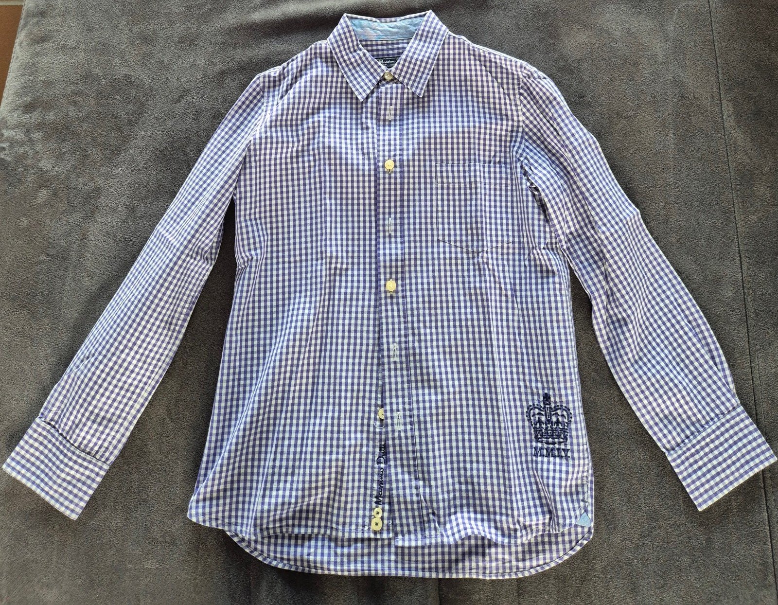 Net geruit hemd van Massimo Dutti - Maat 134/146, Overhemd of Blouse, Ophalen of Verzenden, Zo goed als nieuw, Jongen