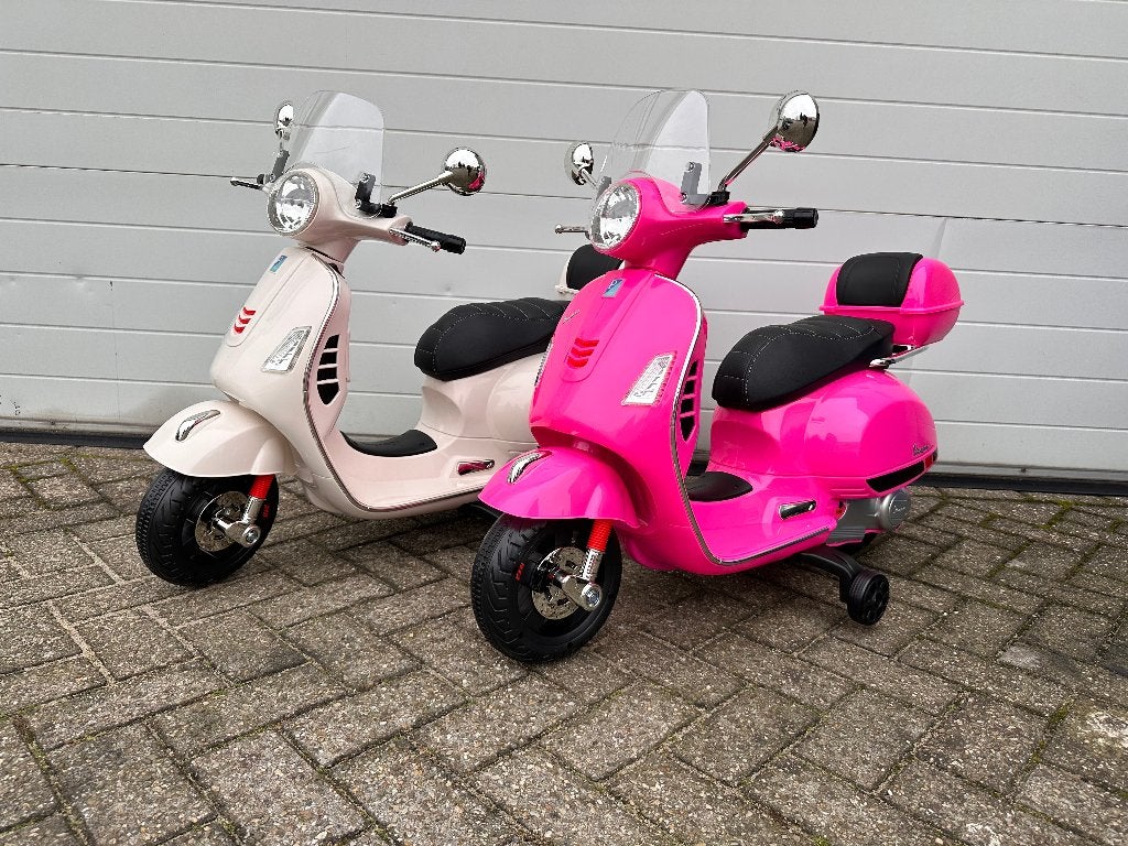 Kinder Scooter Vespa + windscherm en beautycase, 12V!, Ophalen of Verzenden, Nieuw