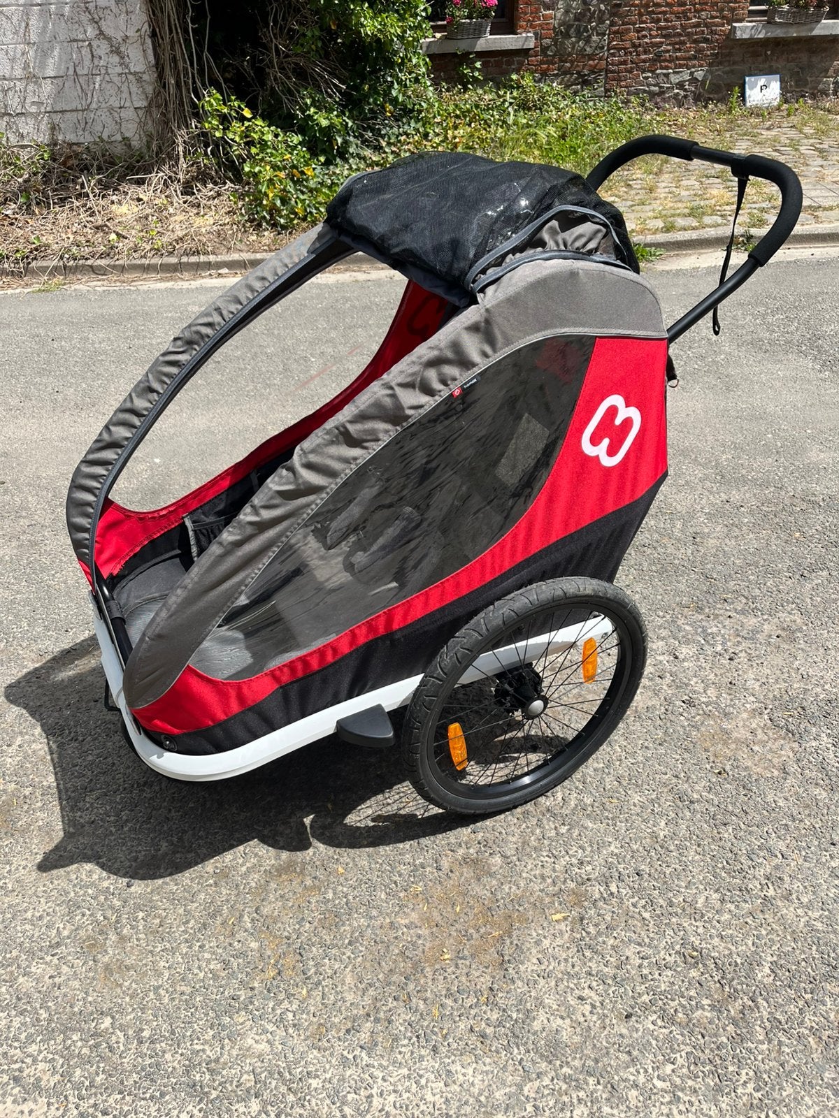 Charette vélo Hamax 2 places - Poussette, Vélos & Vélomoteurs, Accessoires vélo | Remorques, Enlèvement, Utilisé, Autres types