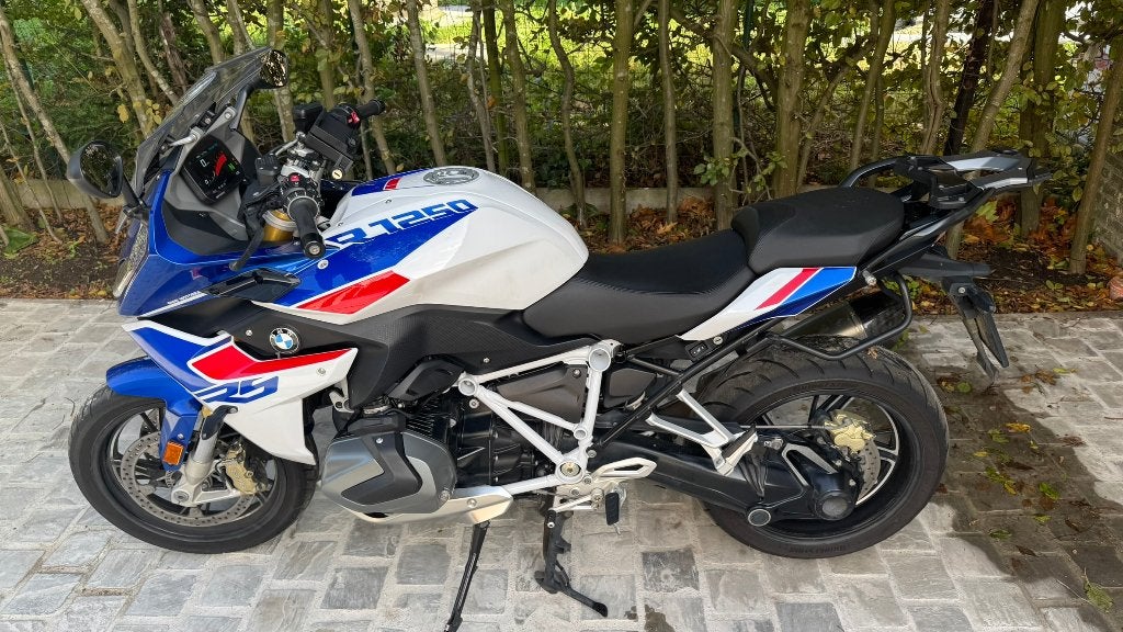 BMW R1250RS Bleu-blanc  Full Options  Garantie BMW>mars 2028, Motos, Permis Moto A, Plus de 35 kW, 2 cylindres, Manuelle