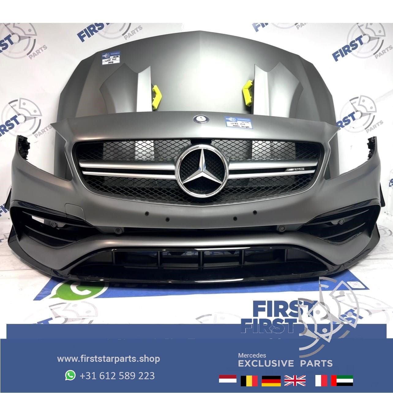 W176 A45 AMG FACELIFT PERFORMANCE VOORKOP MAT GRIJS 787 Merc, Utilisé, -, Avant, -