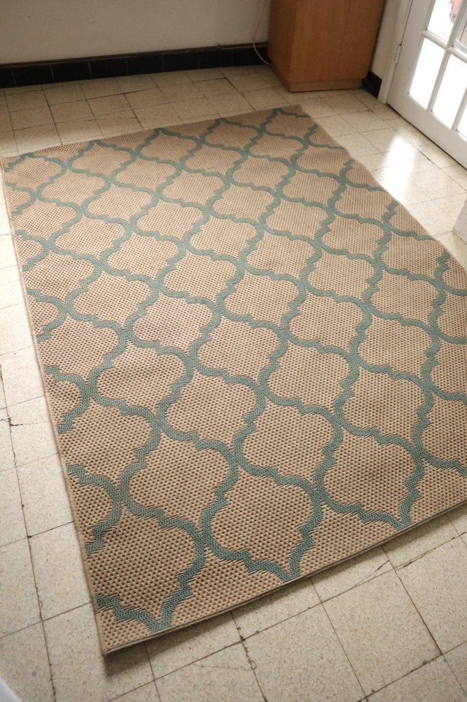 Stevig mooi tapijt in natuurlijke kleuren, Ophalen, Blauw, 150 tot 200 cm, 200 cm of meer