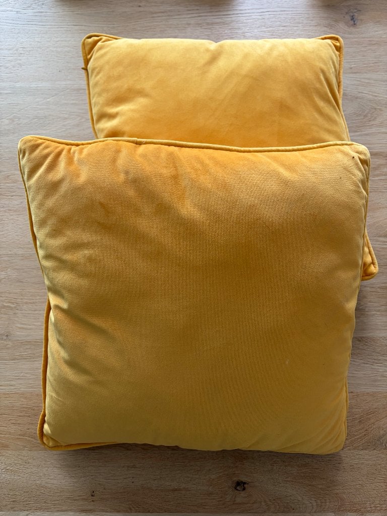 Coussins décoratifs, Ophalen, Geel, Vierkant, Nieuw