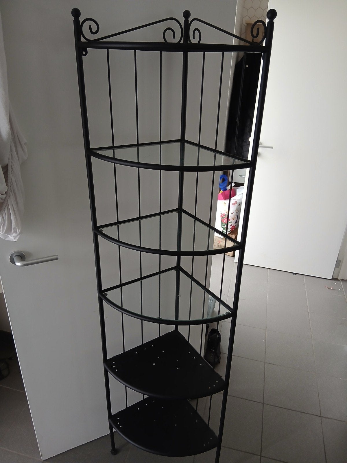 Gietijzeren rek 2st zwart, Huis en Inrichting, Ophalen, Gebruikt