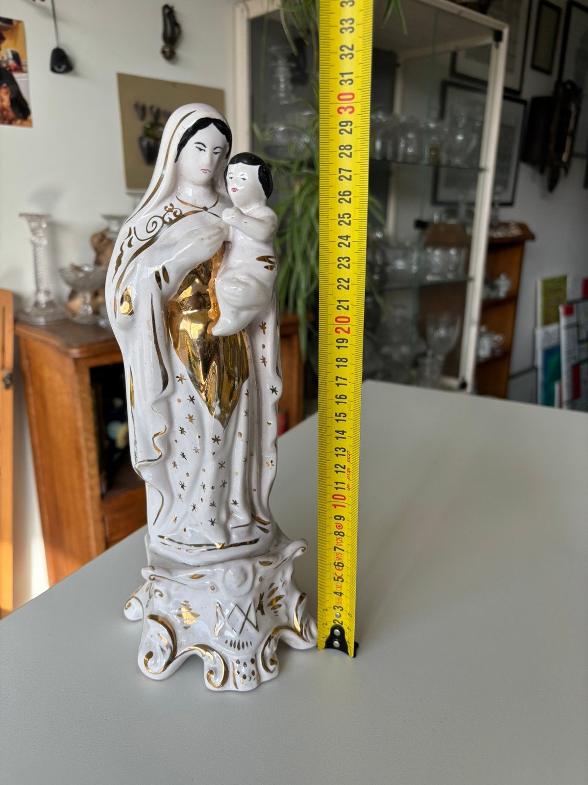 Groot porseleinen maria beeld in perfecte staat., Antiek en Kunst, Ophalen