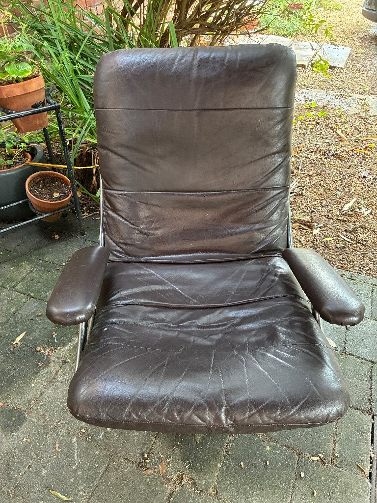 Vintage sling zetel, Ophalen, Gebruikt, Eenpersoons, Minder dan 75 cm