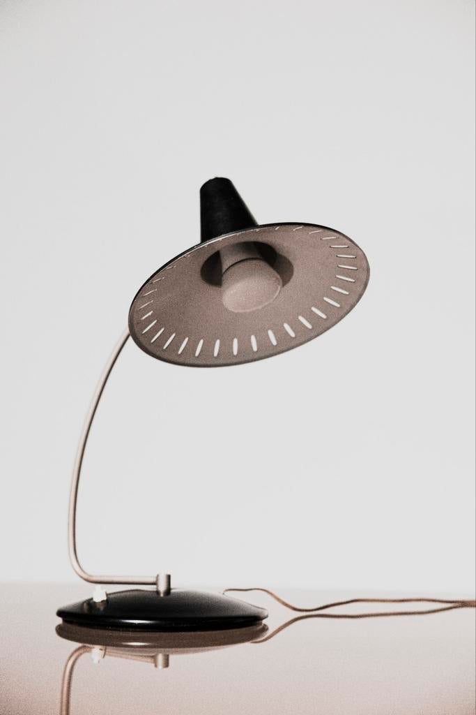 Vintage Anvia bureaulamp – J.J.M. Hoogervorst, Huis en Inrichting, Ophalen of Verzenden, Zwart
