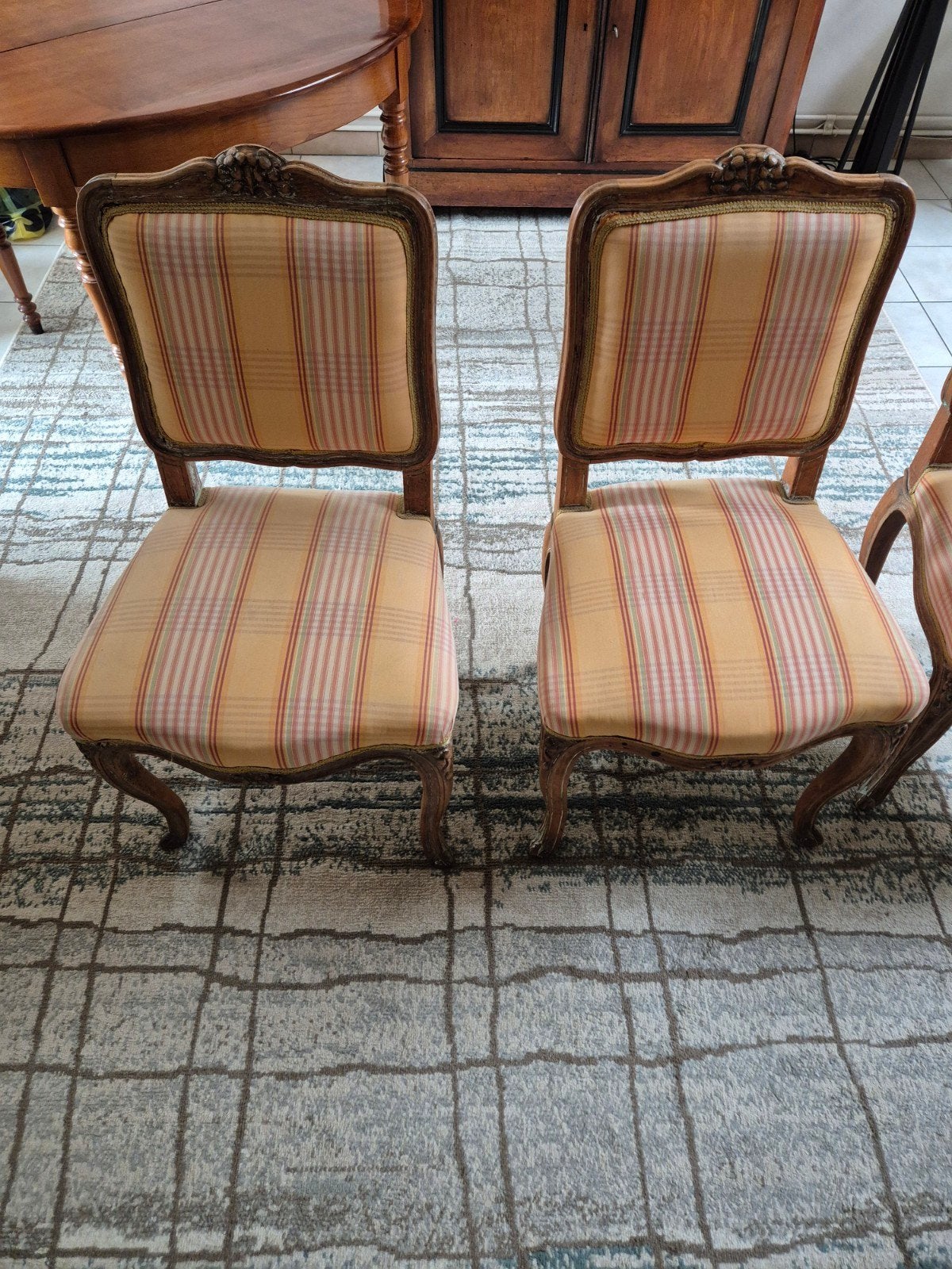 6 antieke eetkamerstoelen - bekijken/ophalen in Deinze, Ophalen