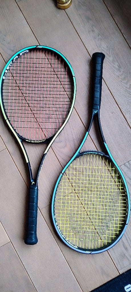 2 X Head Gravity Pro graphene 360+ / raquettes de tennis, Ophalen of Verzenden, Zo goed als nieuw, Head, Racket