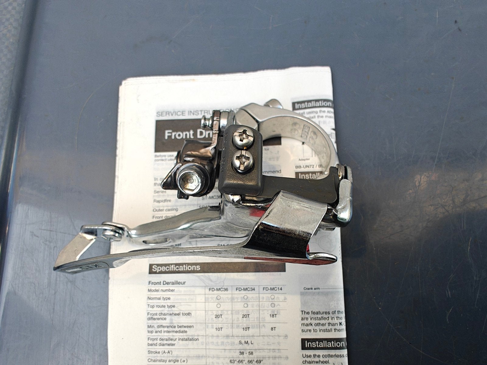 NOS Shimano stx voorderailleur met klemband, Ophalen of Verzenden
