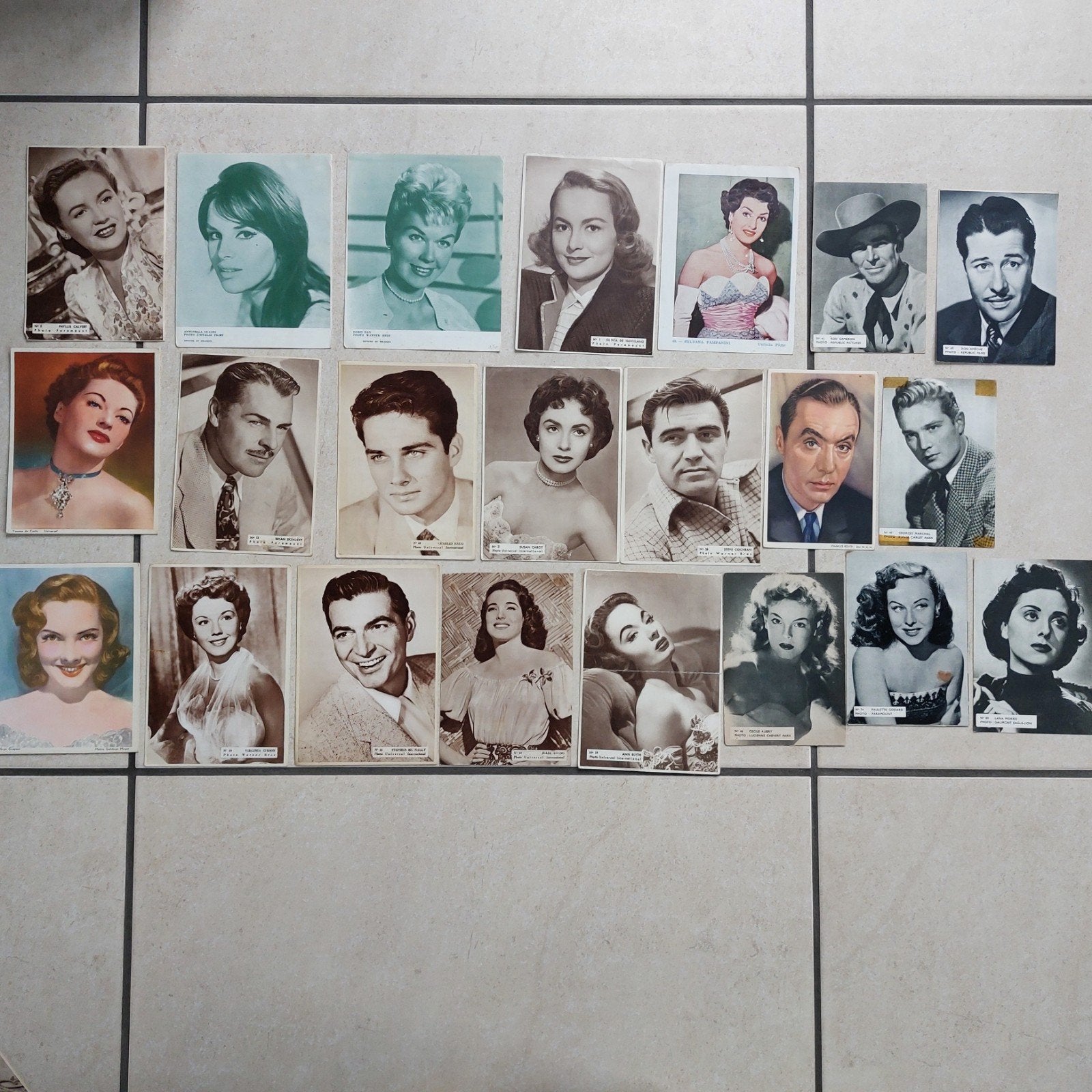 lot oude  fotokaarten filmsterren, Ophalen of Verzenden