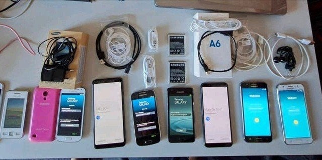 Lot van 8 Samsung telefoons + Galaxy Tab 3, Ophalen of Verzenden, Gebruikt, Wit, Android OS