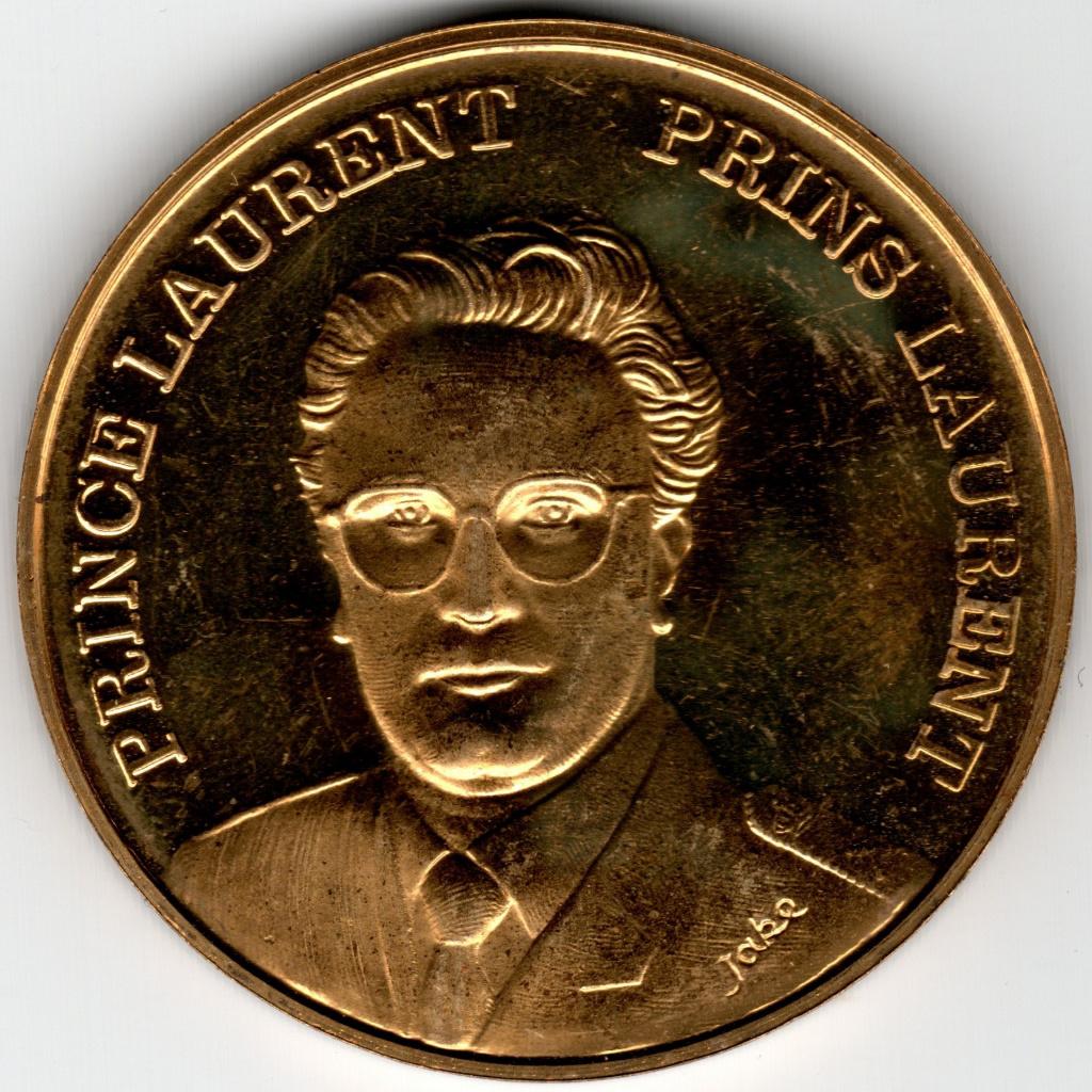 Médaille Prince Laurent 1997, Collections, Maisons royales & Noblesse, Enlèvement ou Envoi, Comme neuf, Timbre(s) ou Monnaie(s)