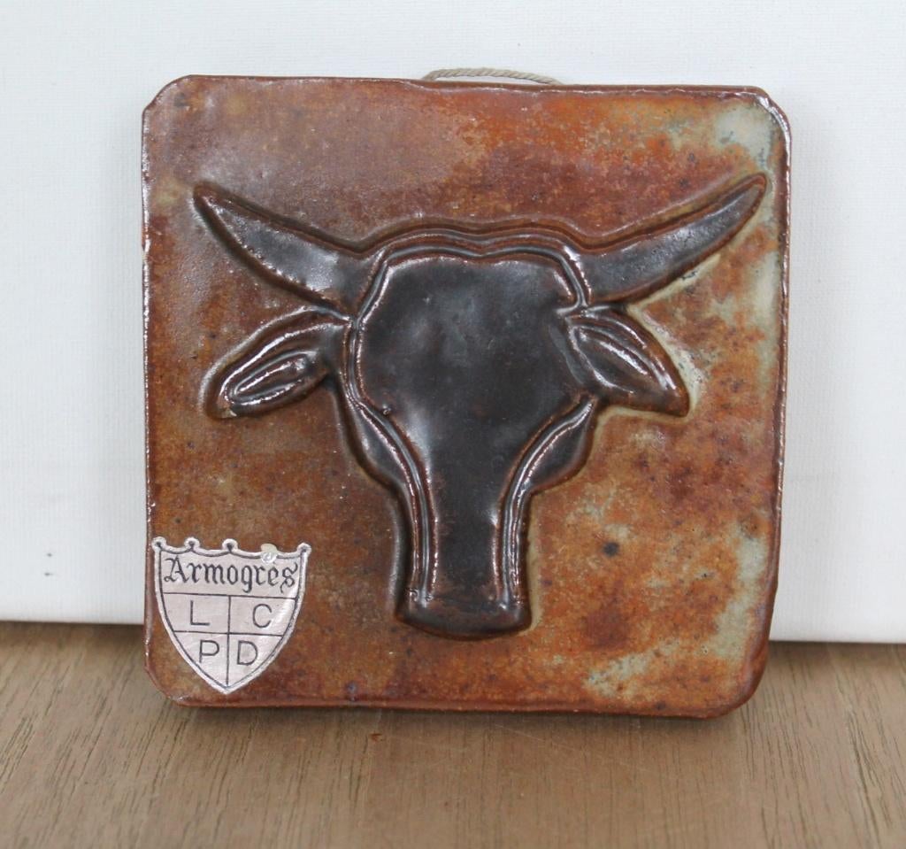 Armogrès vintage wandtegel sterrenbeeld Stier jaren '50, Antiek en Kunst, Antiek | Keramiek en Aardewerk, Ophalen of Verzenden