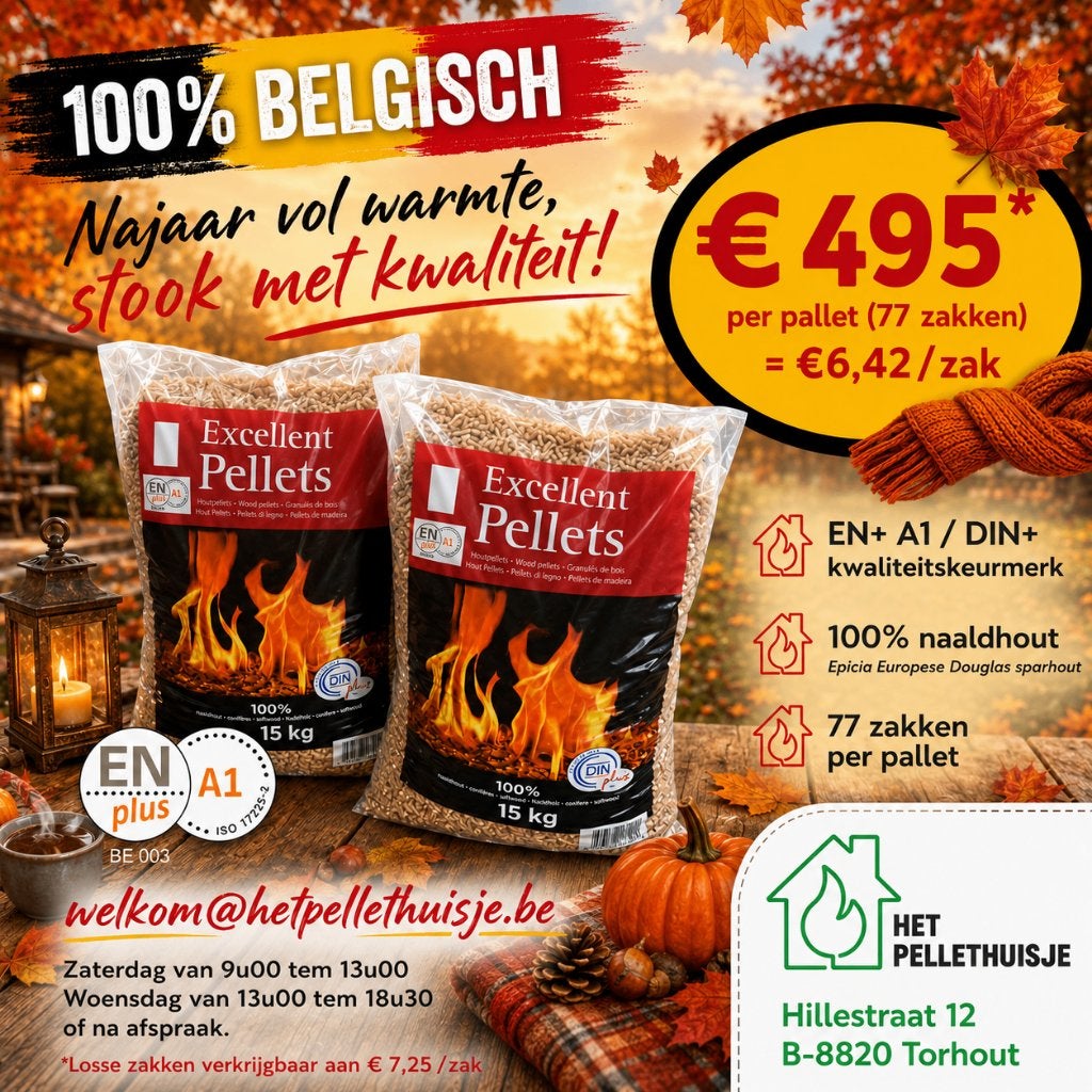 Losse Zakken Houtpellets - Excellent Pellets uit België, Tuin en Terras, Ophalen