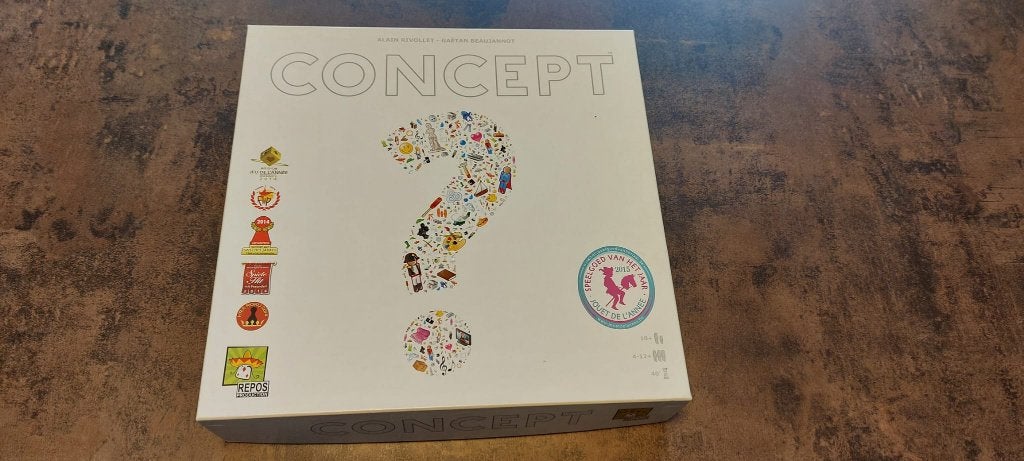 Gezelschapsspel Concept, Hobby & Loisirs créatifs, Jeux de société | Jeux de plateau, Trois ou quatre joueurs, Enlèvement, Comme neuf