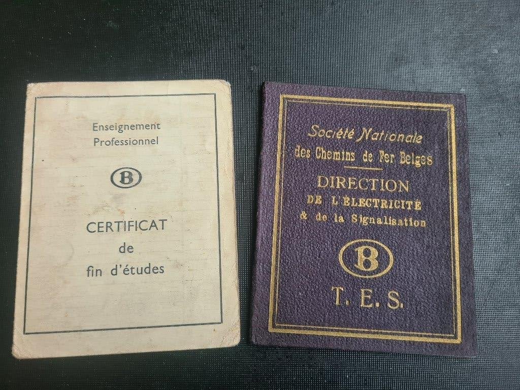SNCB Certificat d'étude professionel, Collections, Trains & Trams, Envoi, Utilisé