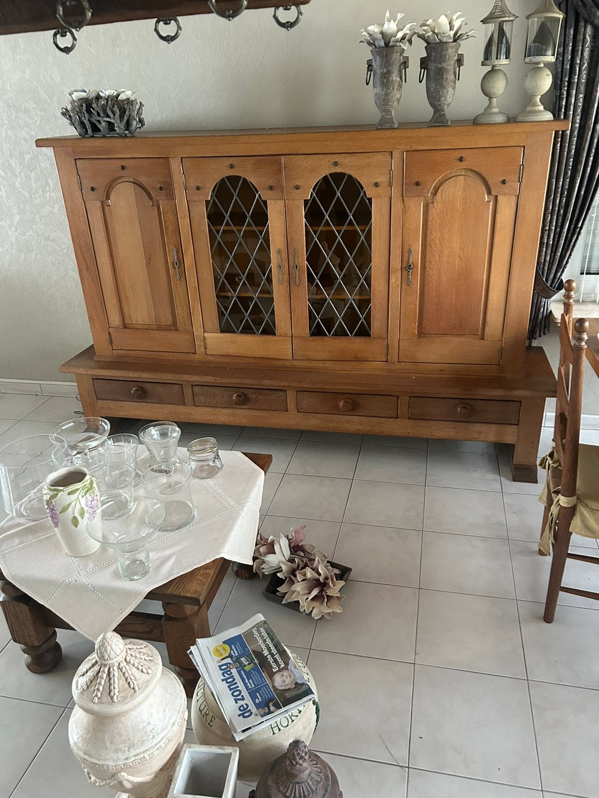 3 x houten kast + tafel, Enlèvement ou Envoi, Comme neuf