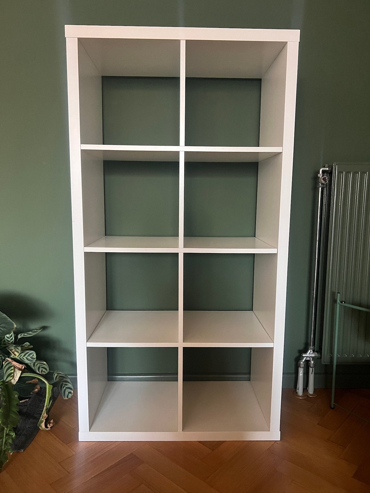 Witte KALLAX kast  (incl. 6 witte DRONA bakken), Enlèvement, Comme neuf
