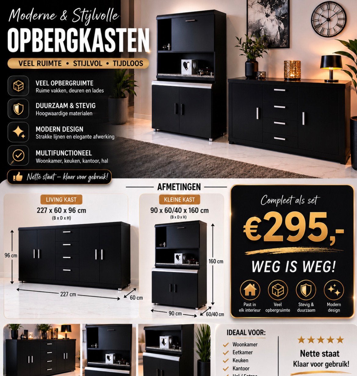 Living kast en bar kast zo goed als nieuw!, Ophalen, Zo goed als nieuw