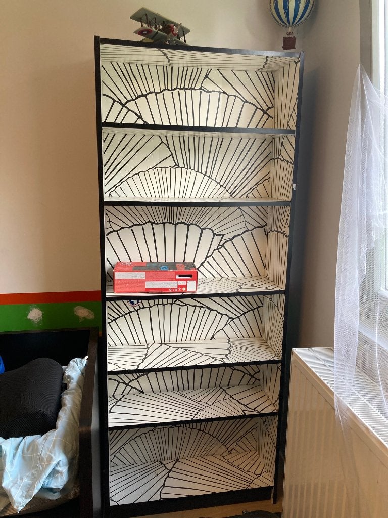 Bibliothèque Billy, 25 à 50 cm, Noir et blanc, Comme neuf, Enlèvement