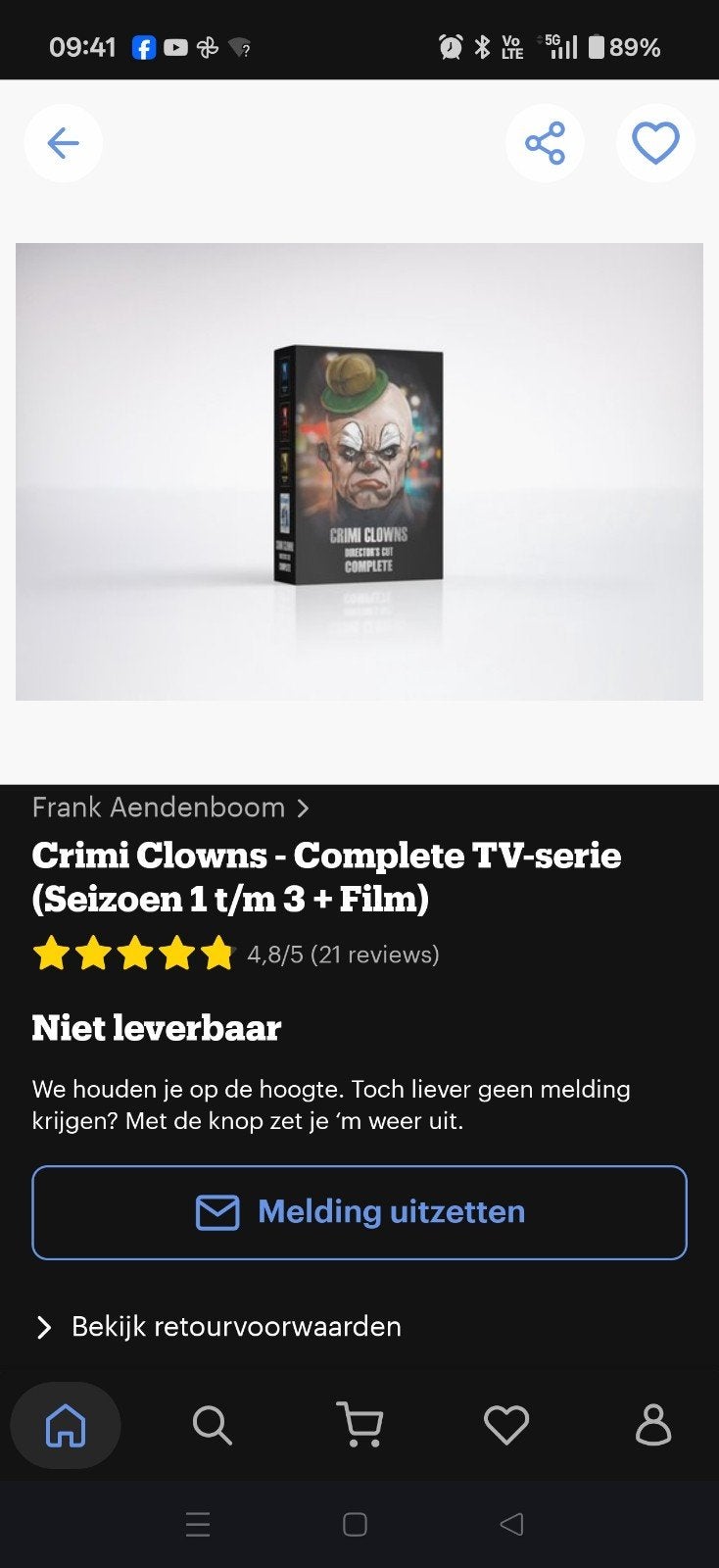 gezocht crimi clowns volledige dvd box, Cd's en Dvd's, Ophalen of Verzenden