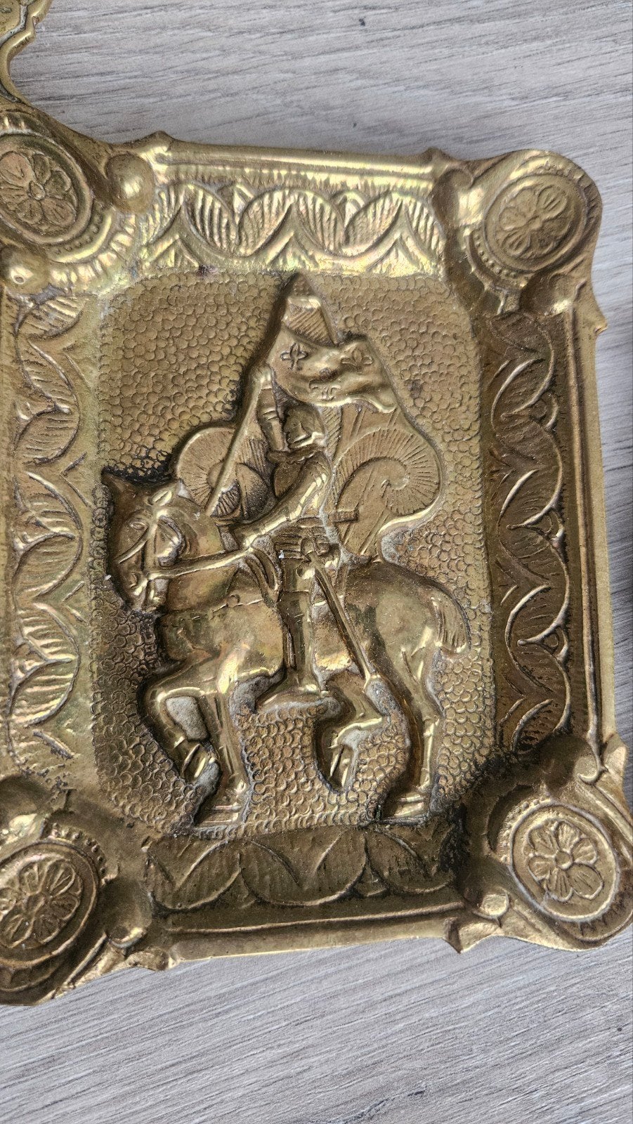 Set van 4 oude vintage koperen asbakken/lege zakken, Ophalen of Verzenden