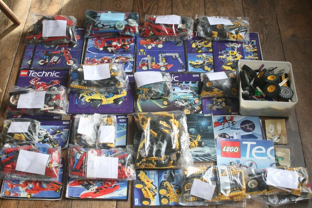 14 sets de Lego Technic des années 90 + extra blocs +- 7 kg, Enlèvement ou Envoi, Lego, Ensemble complet, Utilisé