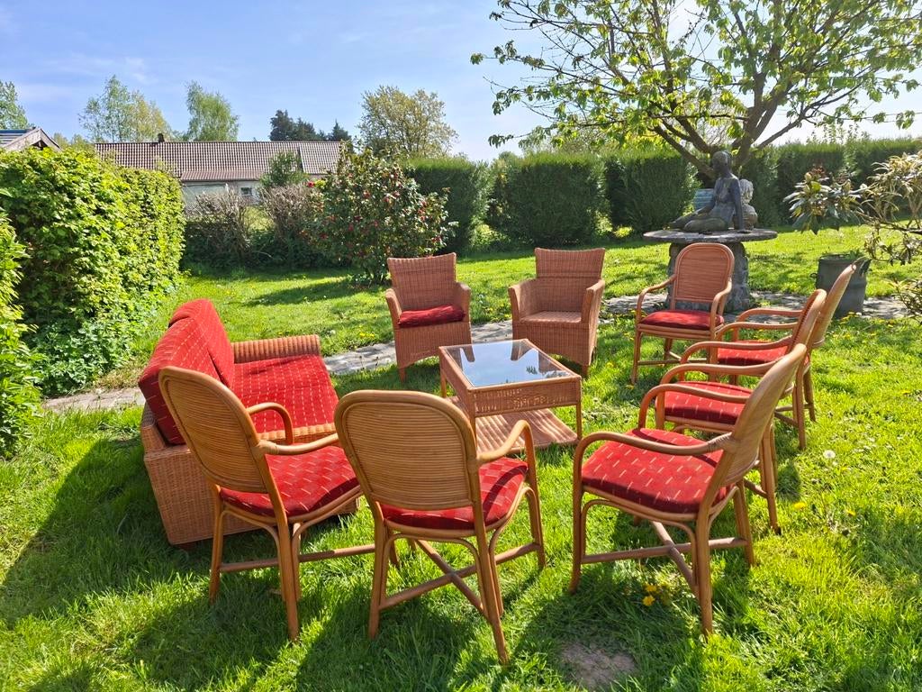 Salon complet en rotin, Tuin en Terras, Rotan
