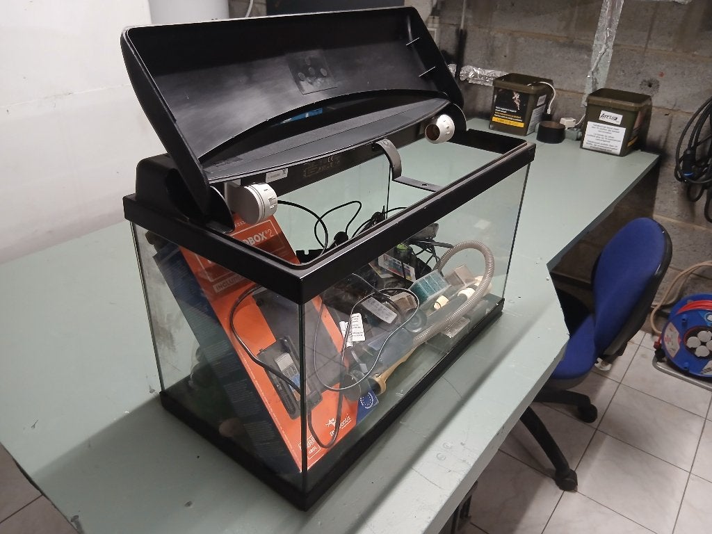 aquarium 60L, Enlèvement, Chauffage, Utilisé, Aquarium vide
