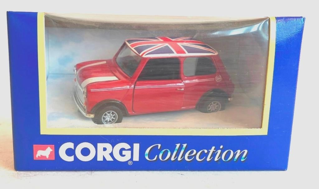 MINI COOPER Flame red / Union Jack CORGI # 04410., Enlèvement ou Envoi, Comme neuf, Voiture