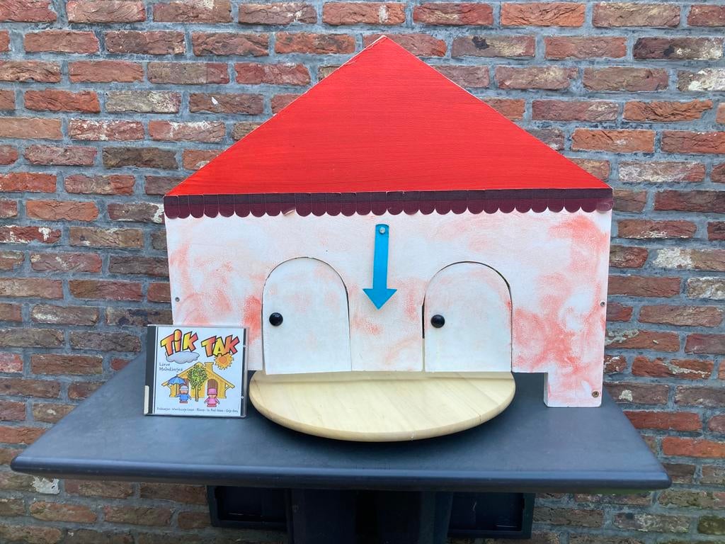 Tik-Tak voor kleuterklas, zelfgemaakt met draaibord en CD, Ophalen, Gebruikt