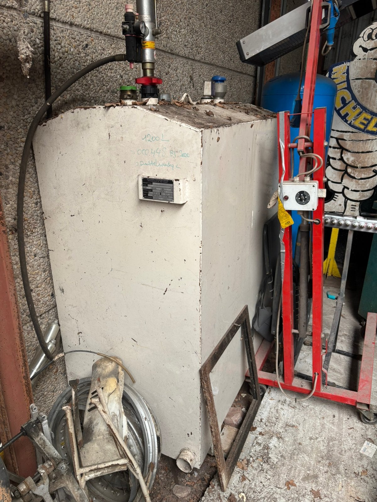 Cuve double paroi 1.200 litres pour huile, Enlèvement, Utilisé