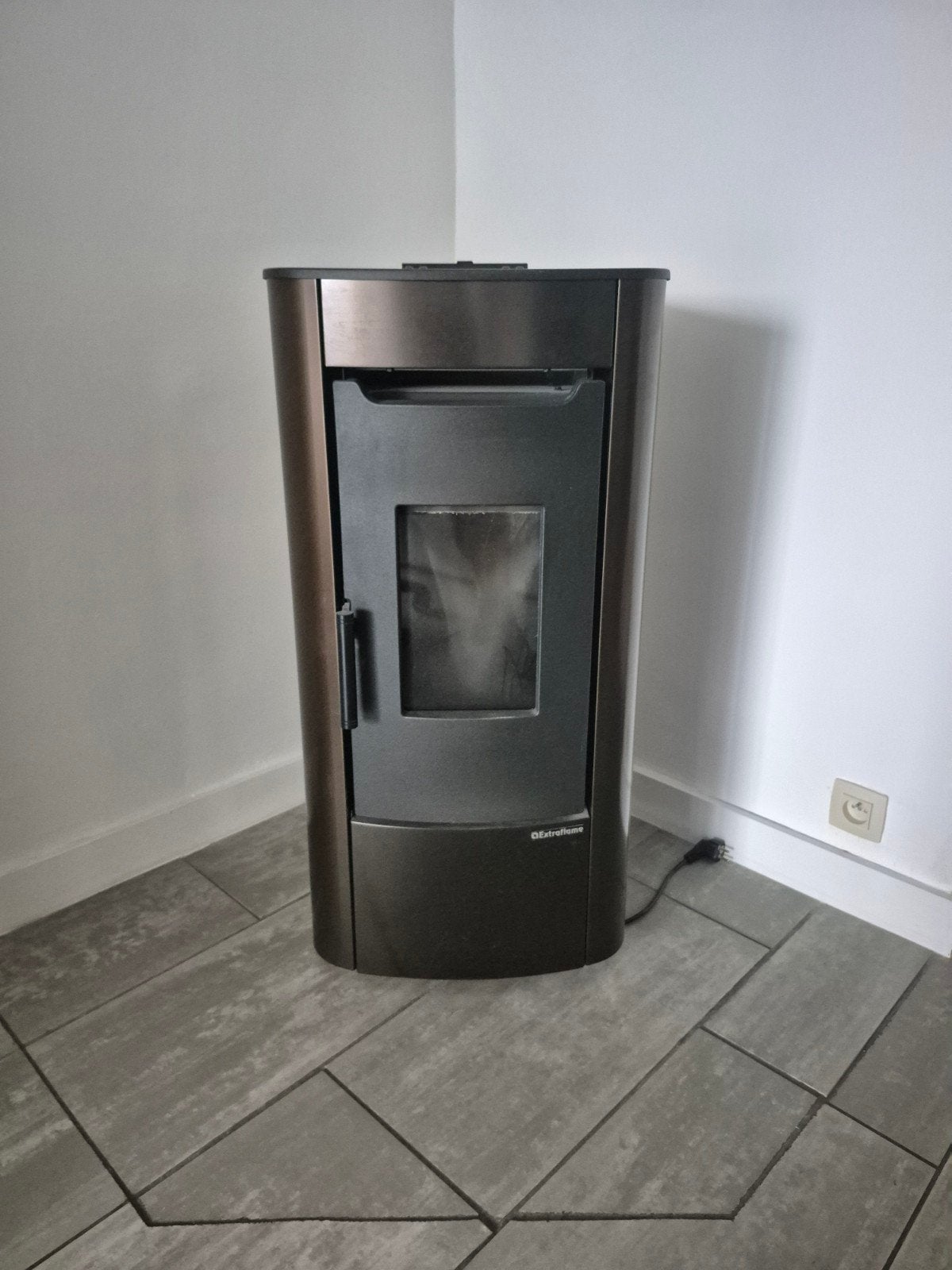 Extraflame Sabry Brons Pelletkachel, Ophalen, Gebruikt, Overige brandstoffen, Pelletkachel