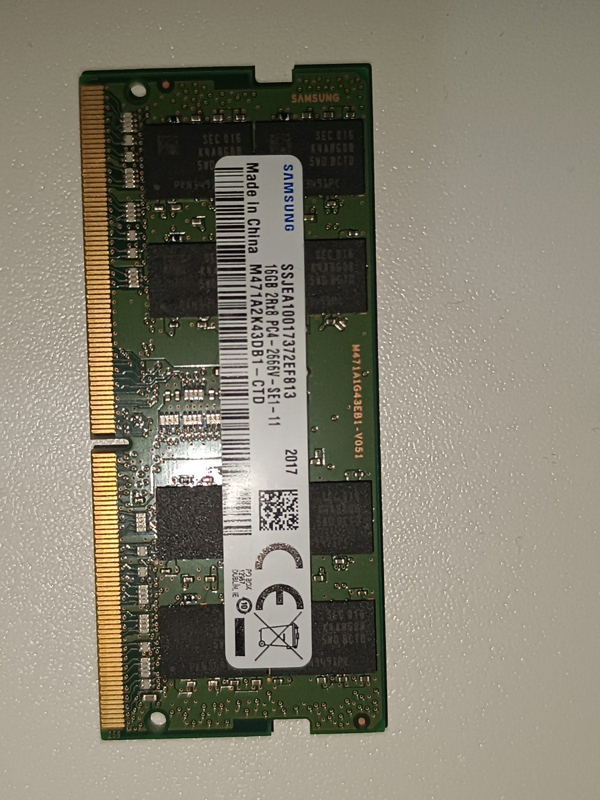 Barrette RAM Samsung 16 Go DDR3 pour PC portable, Enlèvement, DDR3