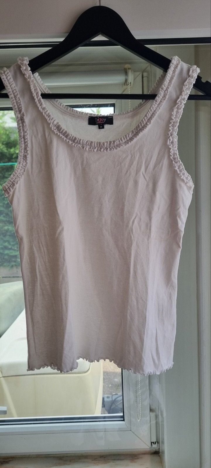 dames top, Kleding | Dames, Wit, Enjoy, Zo goed als nieuw, Zonder mouw