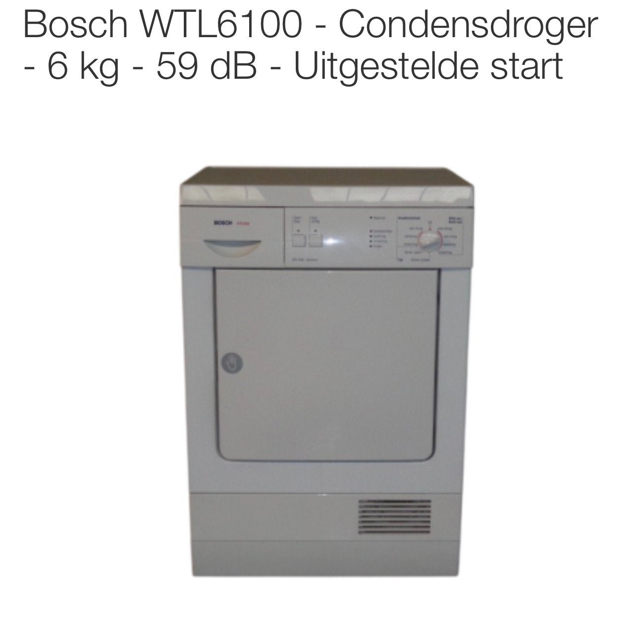 Sèche-linge à condensation Bosch 6 kg, Electroménager, 6 à 8 kg, Chargeur frontal, Enlèvement, Utilisé