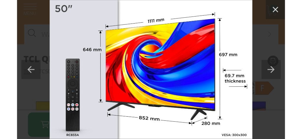 TCL Qled 50” smart t.v. - NIEUW, Audio, Tv en Foto, Televisies, QLED, Nieuw, Smart TV, Ophalen