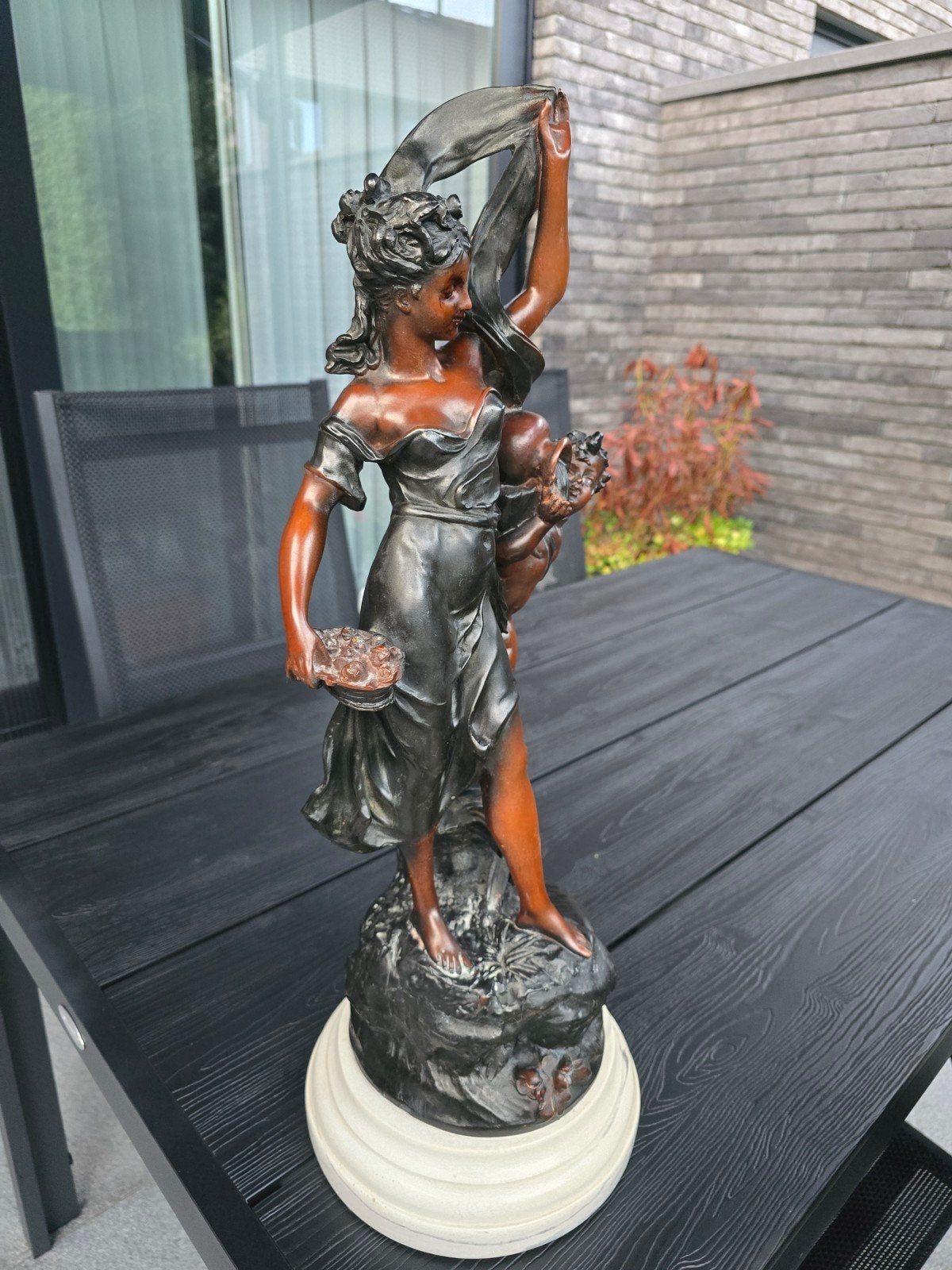 Antiek  beeld in zamak, Verzamelen, Ophalen of Verzenden