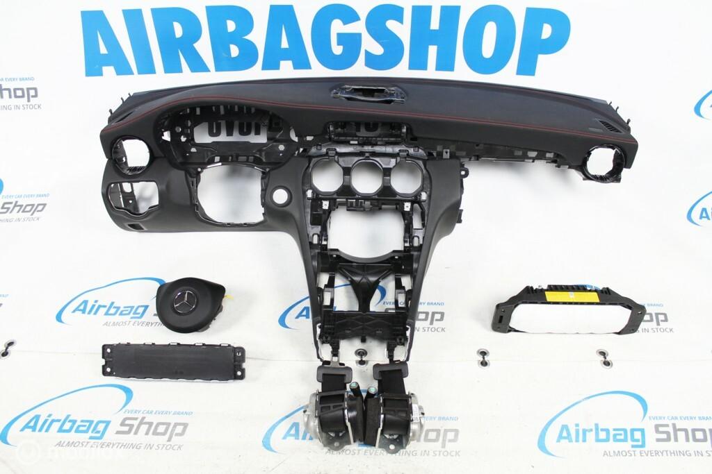 Airbag set Dashboard rode stiksels Mercedes C klasse, Auto-onderdelen