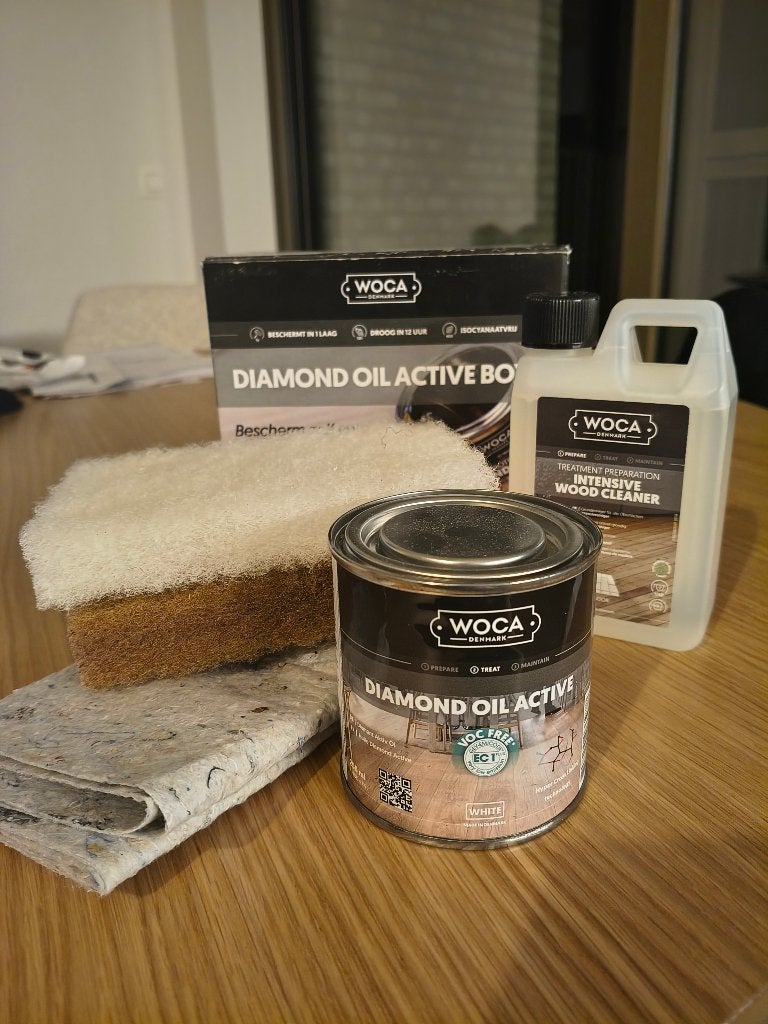 Woca diamond oil active box wit parket herstelkit, Doe-het-zelf en Bouw, Minder dan 5 liter, Ophalen, Nieuw, Wit