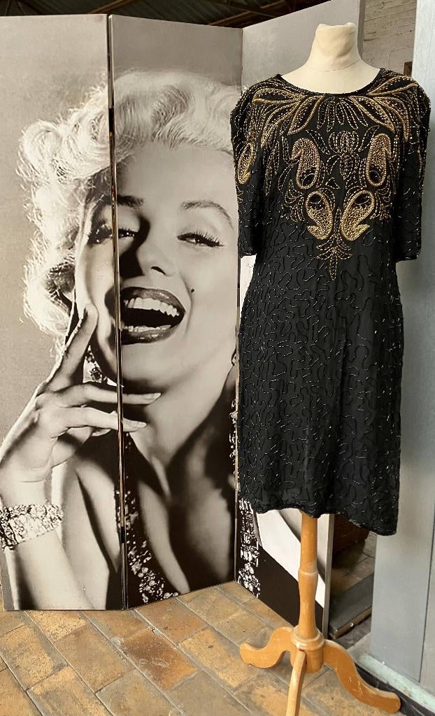 Prachtige Zijden Jurk Vintage  IMPEC  !!! M, Taille 38/40 (M), Enlèvement ou Envoi, Robe de cocktail, Comme neuf