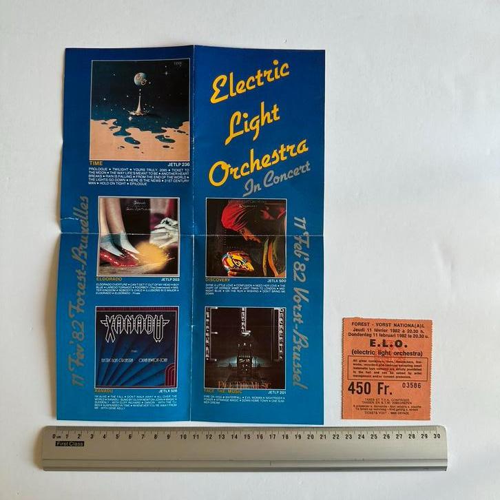 Electric Light Orchestra : concert Forest National 1982, Collections, Musique, Artistes & Célébrités, Utilisé, Autres types, Envoi
