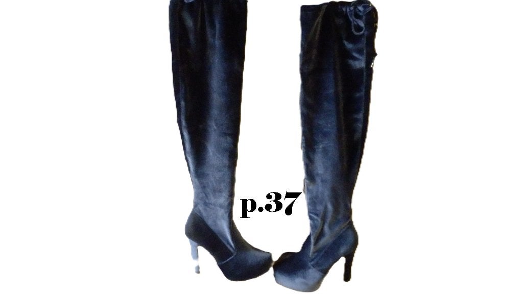 (13) - bottes collantes femme p.37 grises argentées, Gris, Enlèvement ou Envoi, Comme neuf, Bottes hautes